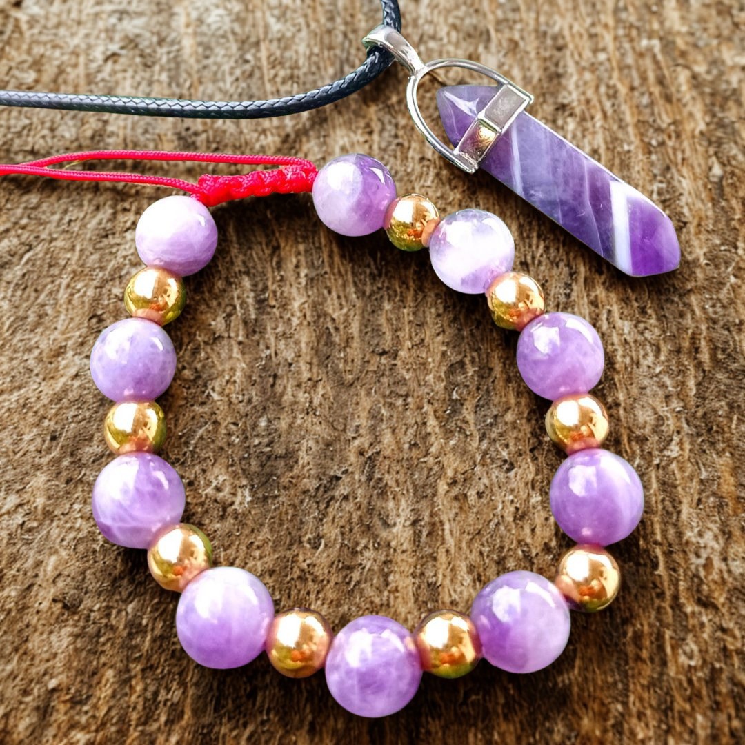 Combo Amatista Pulsera + Colgante